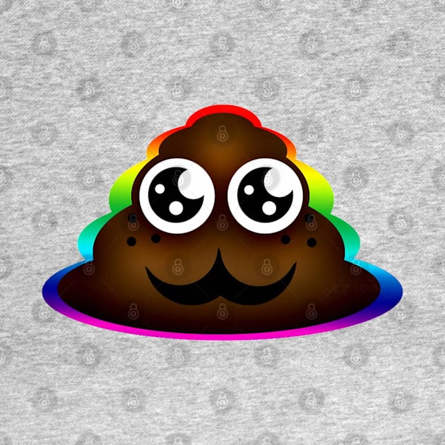 Rainbow Poop Emoji by Not Meow Designs 